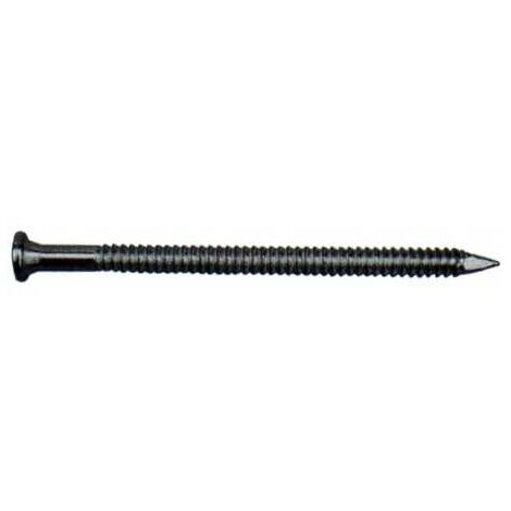 Pointes crantées Acier Galvanisé Tête Plate - Dimensions 4x40 mm - Boite de 250