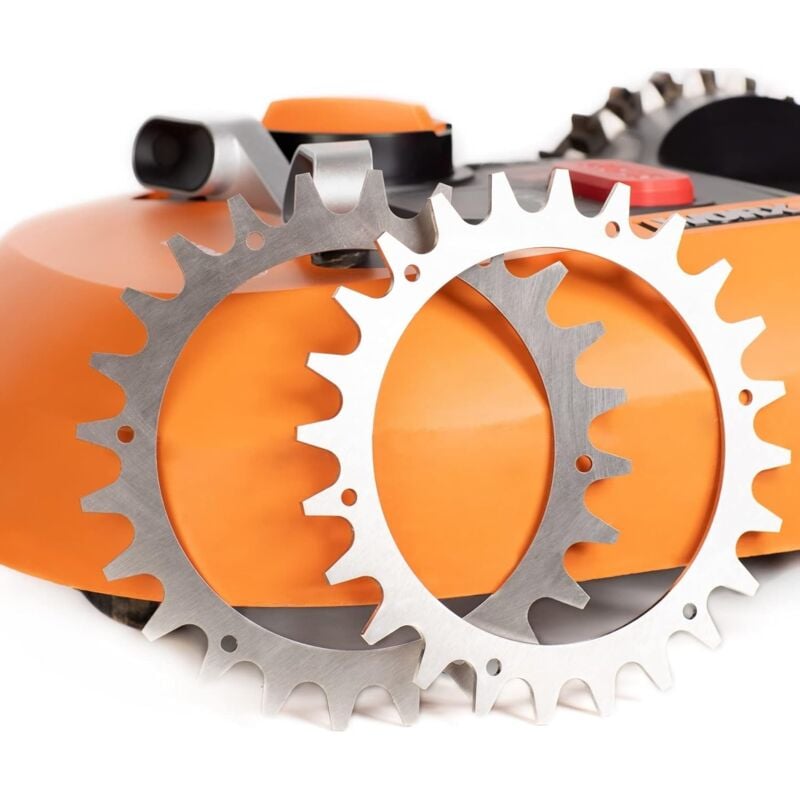 Shmshng - Pointes en acier inoxydable, amélioration de la traction, pour robot tondeuse Worx Landroid, 225 mm