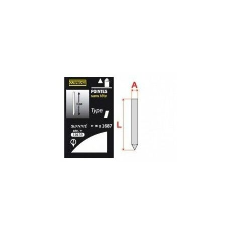 Pointes sans tete type i 19mm10199 v
