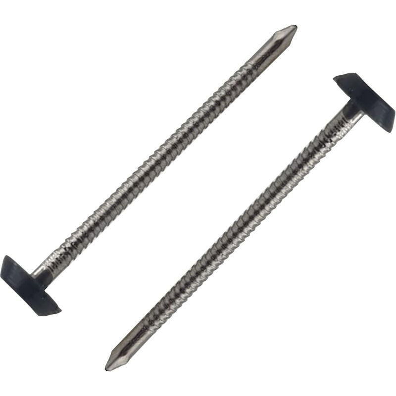 Pointes tête plastifiée 2.50 x 40 mm Anthracite – ral 7016 – Boite 100 pièces