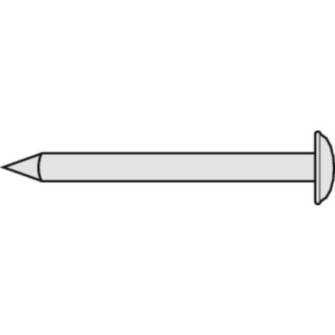 Pointes tête ronde acier brut, diamètre 2 mm, longueur 18 mm, sachet de 1 kg - PATE