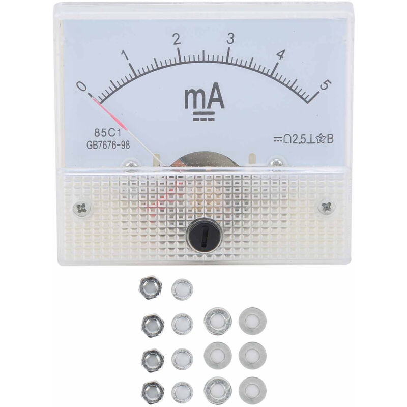 Rapanda - Pointeur dc 0-5MA Panneau de mesure de courant Appareils de mesure Ampèremètre Testeur Jauge