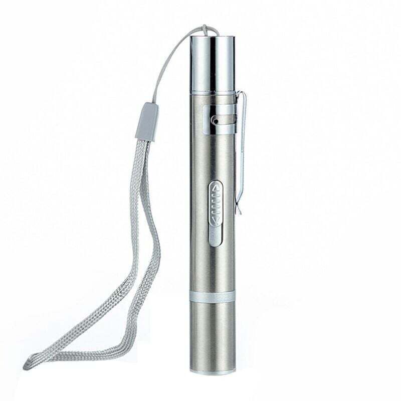 Pointeur laser Cat 7 en 1, UV, indicateur LED, réglable, USB, argent
