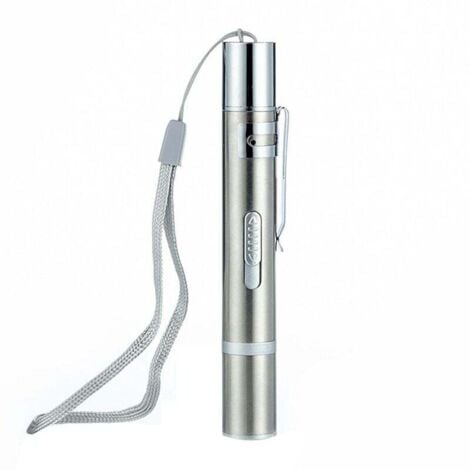 JUSCH Pointeur laser Cat 7 en 1, UV, indicateur LED, réglable, USB, argent
