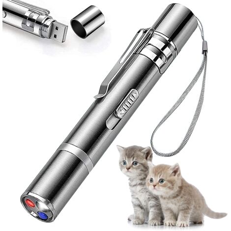Pointeur Laser Pour Chat - 7 Modes Lumineux Réglables - Rechargeable USB - Jouet Interactif Intérieur Pour Chats Et Chiens - 1 Pièce