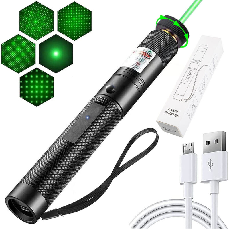 Pointeur Laser Rouge Puissant – Rechargeable USB, Longue Portée, Utilisation Extérieure, Idéal Présentations et Randonnées
