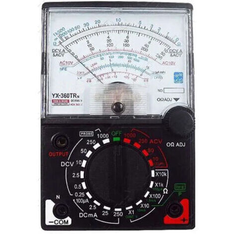 Pointeur multimètre ampèremètre voltmètre ohmmètre avec sondes outils pédagogiques outil de maintenance YX‑360TRE‑L‑B (avec buzzer)