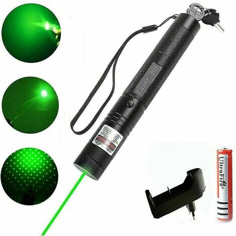 Pointeur Laser Vert avec 4 têtes interchangeables