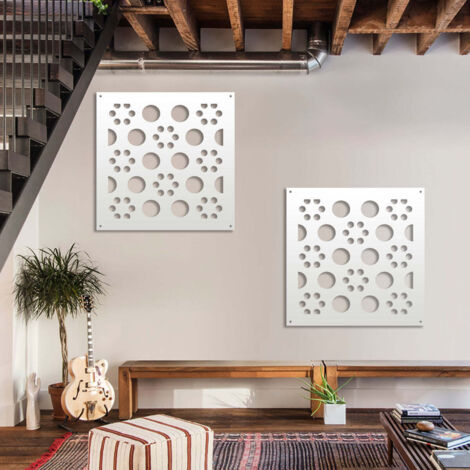 POINTS - Pannello in PVC traforato - Parasole - Misura: 48x48 cm - Colore: bianco