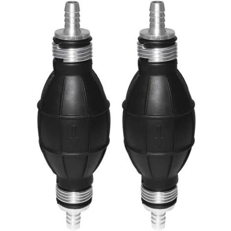 Poire Amorcage Carburant 10mm, 2 Pièces Manuelle Ligne de Carburant Pompe, Pompe Transfert Carburant Liquide pour Auto Automobile