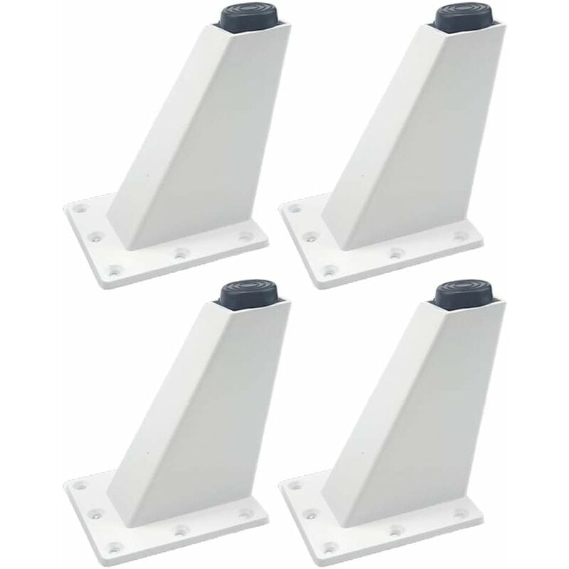 Lot de 4 Pieds de meubles, Pieds triangulaires réglables de meubles de cuisine de jambes de meubles d'alliage d'aluminium,Facile à installer, belle