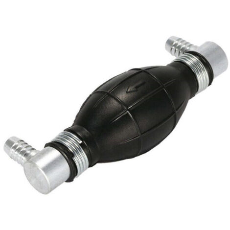 Poire Pompe d'Amorçage Universelle pour Système d’Alimentation Gasoil ou Essence Coudée des Deux Cotés à 90° - Sortie de 8mm avec Clapet Anti Retour