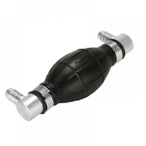 Poire Pompe d'Amorçage Universelle pour Système d’Alimentation Gasoil ou Essence Coudée des Deux Cotés à 90° - Sortie de 8mm avec Clapet Anti Retour