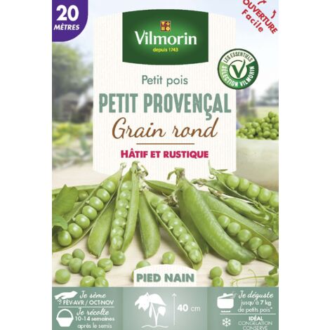 Pois Nain à Grain Rond Petit Provencal - 20 m Vilmorin