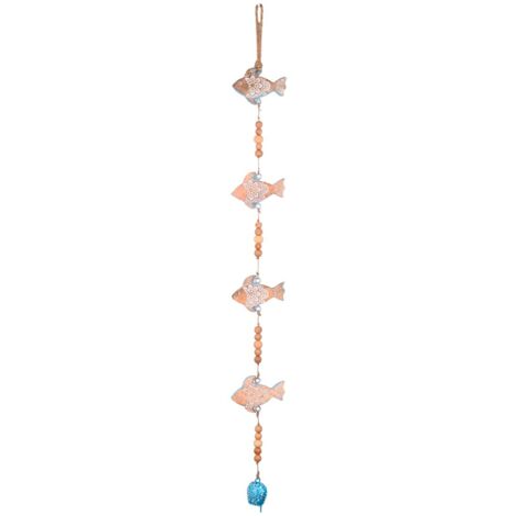 Poisson décoratif en bois à suspendre, style ethnique, idéal pour décorer un mur, la maison ou le bureau, 80 cm