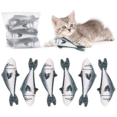 Poisson interactif pour chat avec herbe à chat 6S