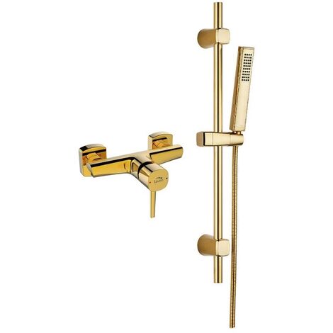 Pola Ensemble de douche  avec mitigeur, Couleur: Or