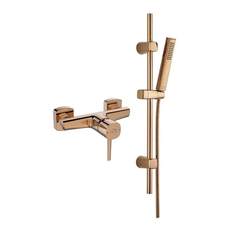 Otitec - Pola Ensemble de douche avec mitigeur, Couleur: Rose gold