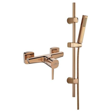 Pola Ensemble de douche  avec mitigeur, Couleur: Rose gold