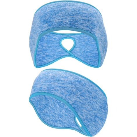 Polaire Bandeau Doux Chaud, Chauffe-Oreille Bande de cheveu de Manchon d'oreille pour Hommes et Femmes-Bleu,