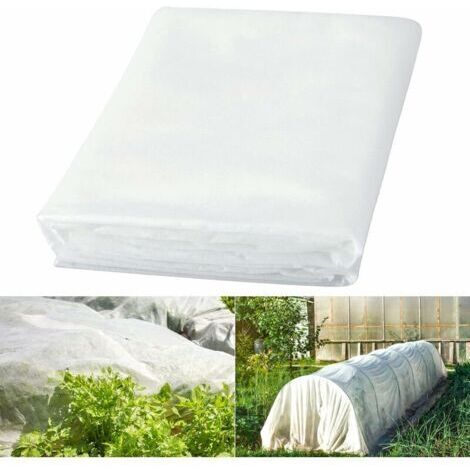 Polaire de jardin 1,6 m x 5 m, 30 g/m², protection des plantes contre le gel en hiver, couverture végétale blanche, tissu antigel