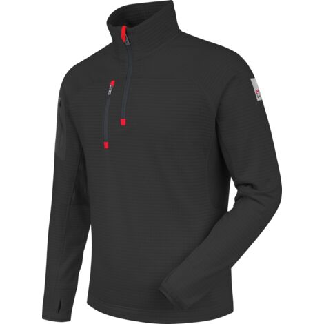Veste De Travail Würth MODYF 100% Coton Noir - Robuste, Poches Genouillères, Col Montant - Industrie, BTP
