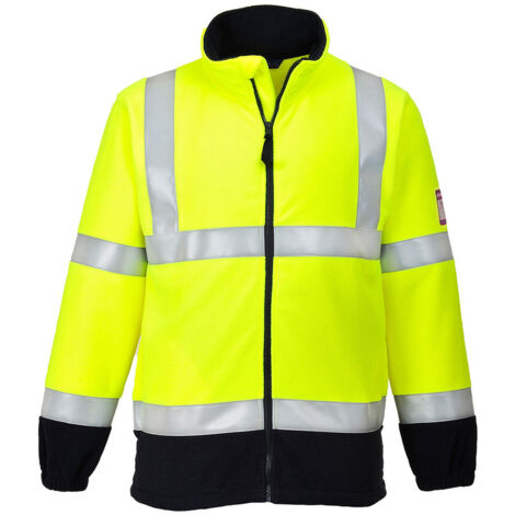 Polaire haute-visibilité Flamme Résistant et Antistatique  couleur : Jaune taille M - PORTWEST