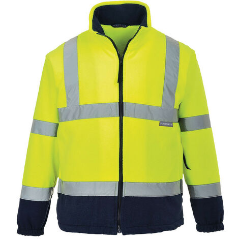 Polaire HiVis Bicolore couleur : Orange/Marine taille S - PORTWEST