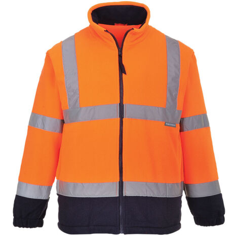 Polaire HiVis Bicolore couleur : Orange/Marine taille L - PORTWEST
