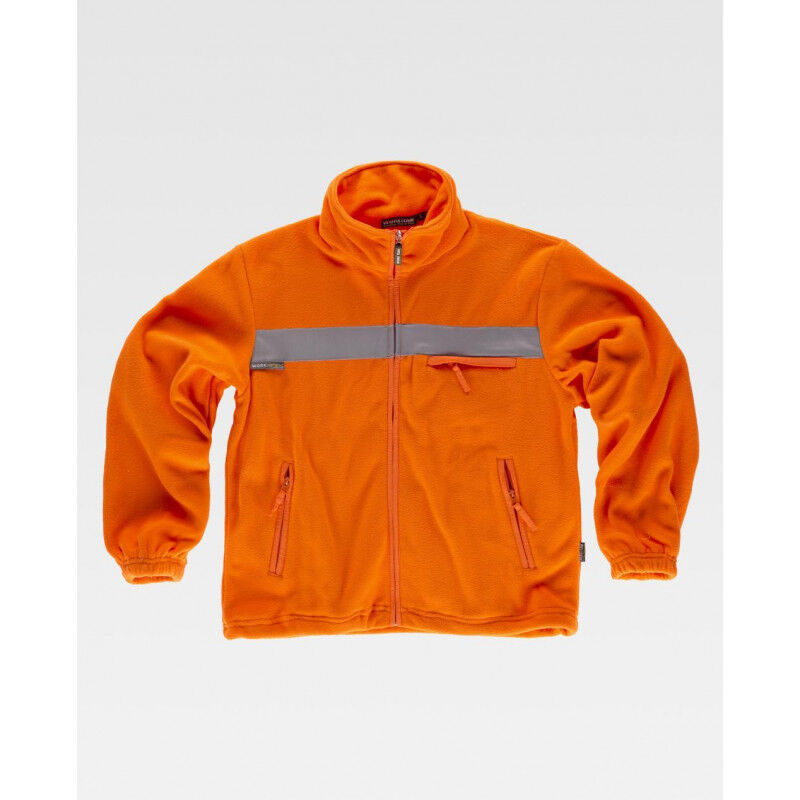

Buzo polar flúor combinado de alta visibilidad y cuello alto WORKTEAM C4040 | M - Naranja A.V.