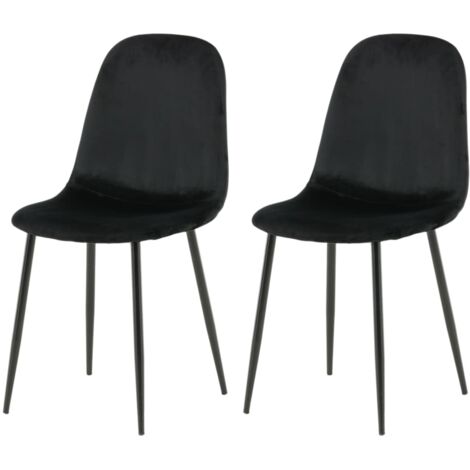Polar Esszimmerstuhl Velour schwarz.