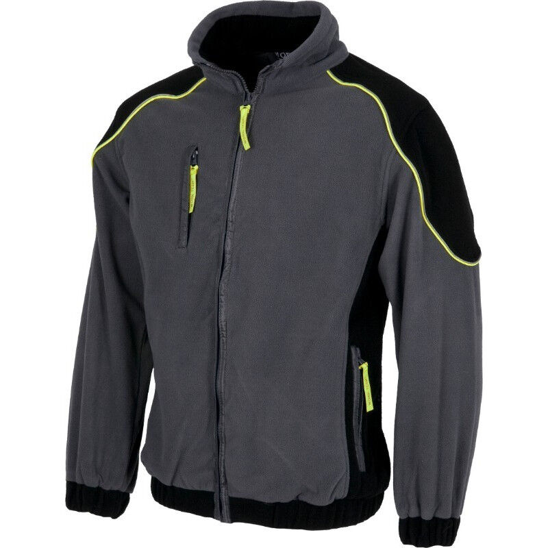 

Chaqueta Polar combinada con vivos de alta visibilidad WORKTEAM Future WF5857 | XXL - Gris Oscuro+Negro