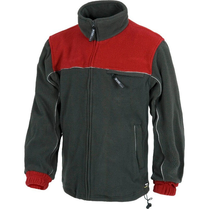 

Chaqueta polar combinada con vivos reflectantes WORKTEAM Future WF1800 | M - Gris+Granate