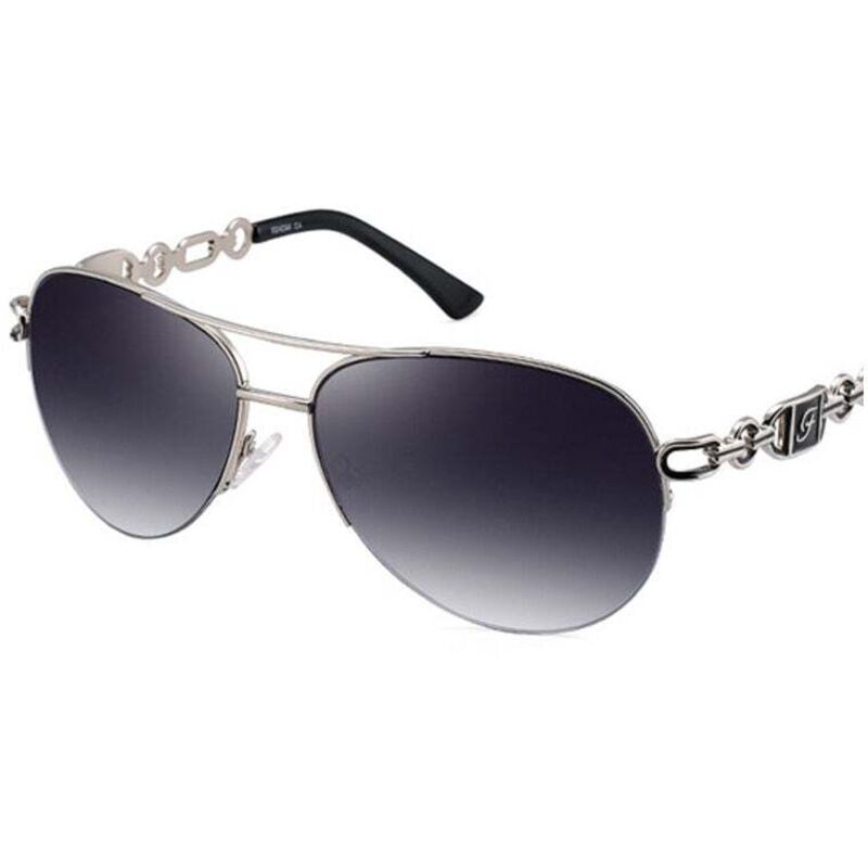 Image of Polarisierte Pilotenbrille, grauer Farbverlauf, leichter Metallrahmen, UV400-Schutz