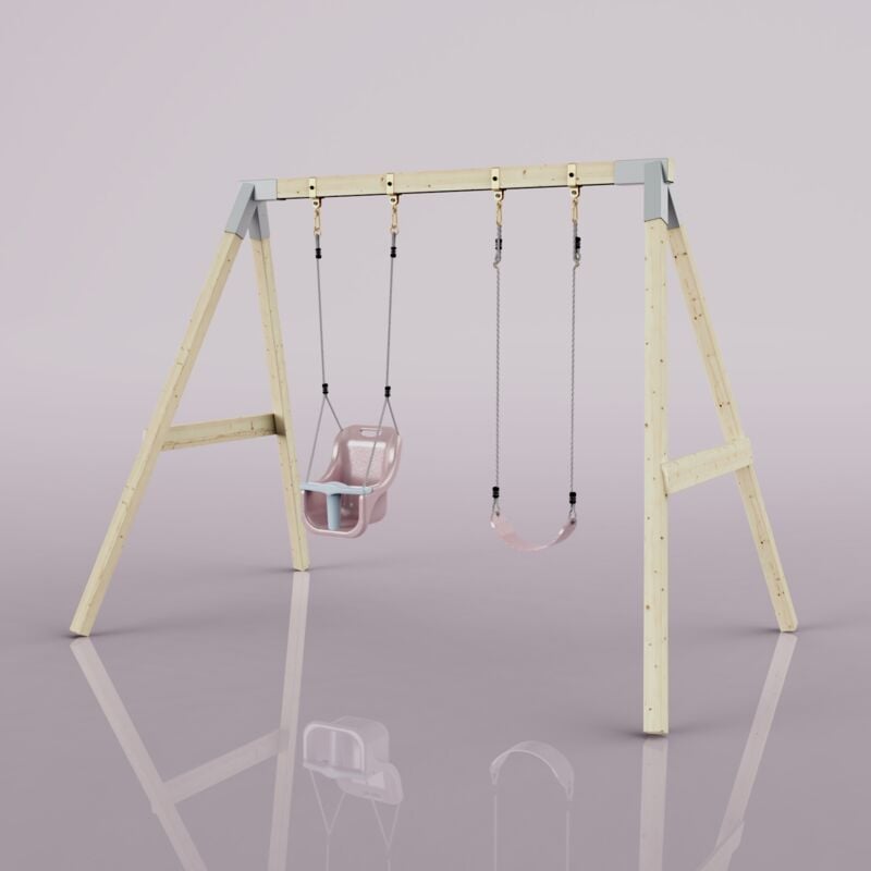 PolarPlay Balançoire Perroquet Rosa 177 x 260 cm