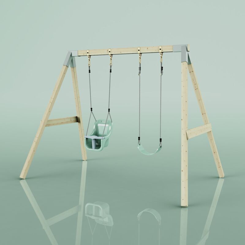 Polarplay - Balançoire Perroquet Vert 177 x 260 cm