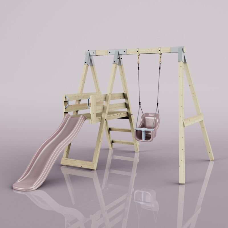 Polarplay - Balançoire Renard Rouge Rosa 291 x 231 cm