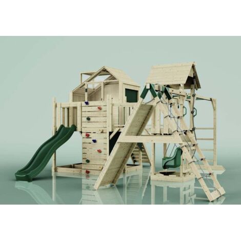 Polarplay Spielturm Bo aus Holz in GrünBabyschaukel