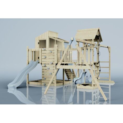 Polarplay Spielturm Emma aus Holz in BlauBabyschaukel
