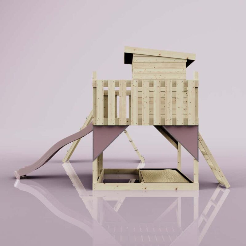 Spielturm Frida Aus Holz In Rosakinderschaukel - Polarplay