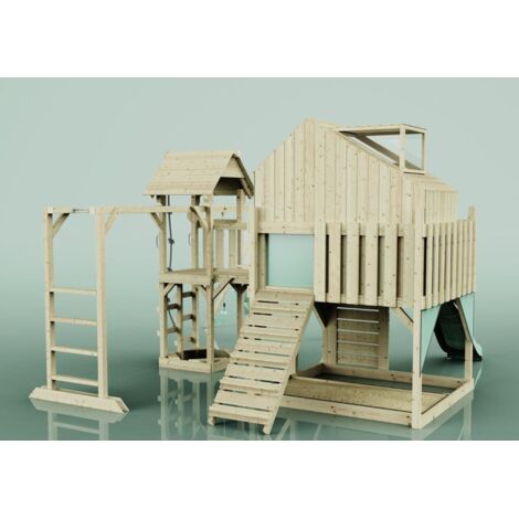 Polarplay Spielturm Knut aus Holz in GrünBabyschaukel
