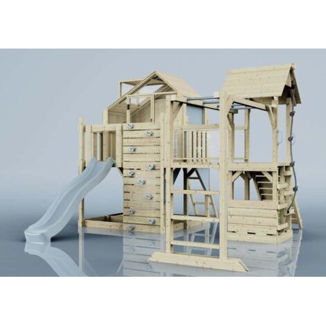 Polarplay Spielturm Luna aus Holz in Blau