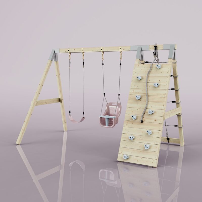 Polarplay - Structure à grimper Coucou Rosa 183 x 322 cm