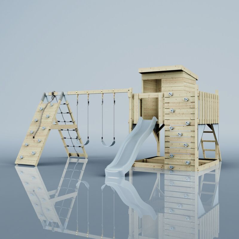 Polarplay - Tour de jeux Frida Bleu 414 x 468 cm Balançoire pour enfants