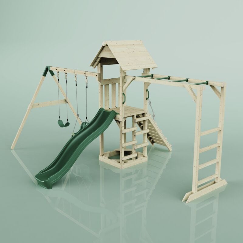 Polarplay - Tour de jeux Örebro Vert 491 x 358 cm Balançoire bébé
