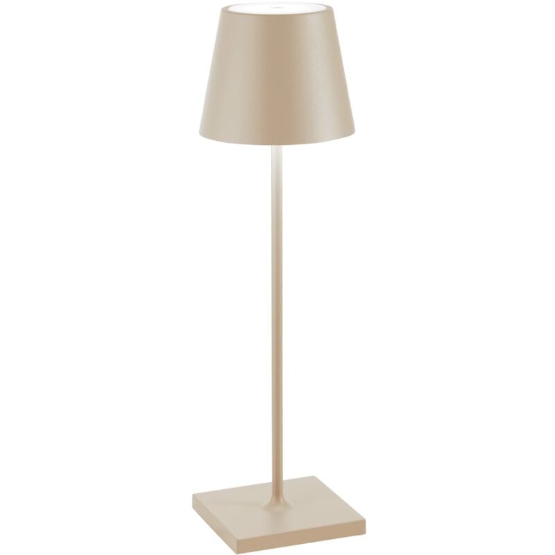 Lampe de table led Poldina Pro Sabbia, rechargeable et dimmable avec une autonomie jusqu'à 12 heures