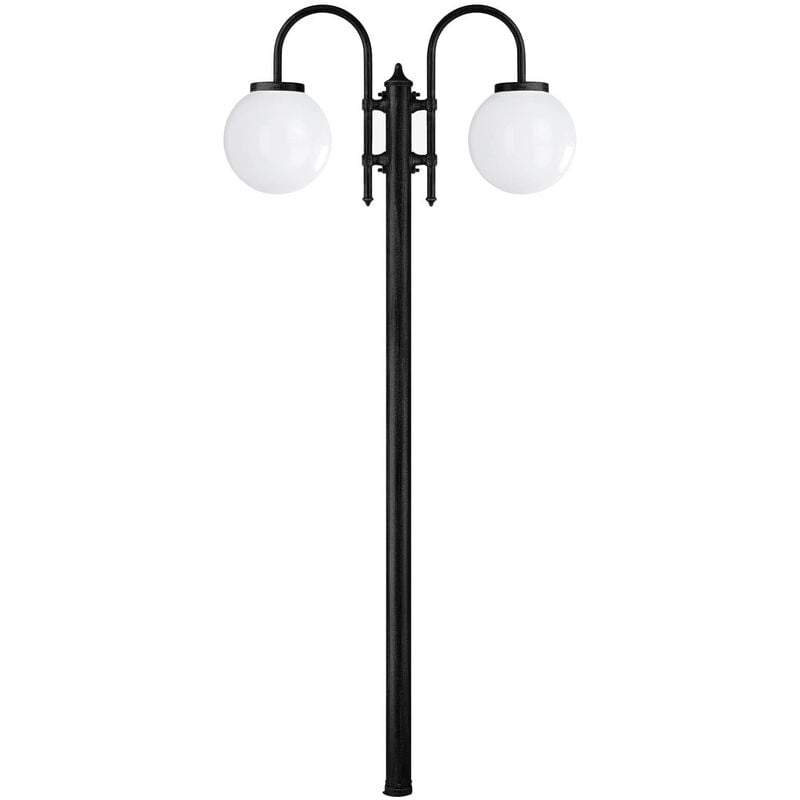 Pôle classique à 2 bras boom IP44 E27 2x42W 2050mm Noir