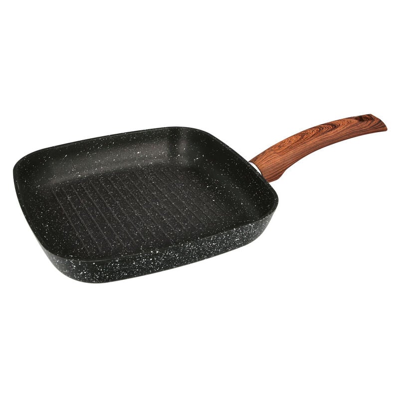 Oryx - Sarten Aluminio Forjado Antiadherente Acabado Piedra 24 x 24 x 4,5 cm. Mango Engomado