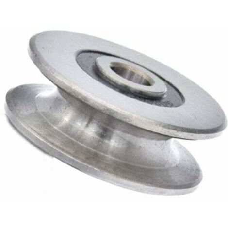 Polea de acero inoxidable con rodamiento de bolas y ranura en U de 8 mm de profundidad, XU, 250 kg, Polea metálica para guía de elevación, Diámetro interior (40 x 13 mm) - KZQ