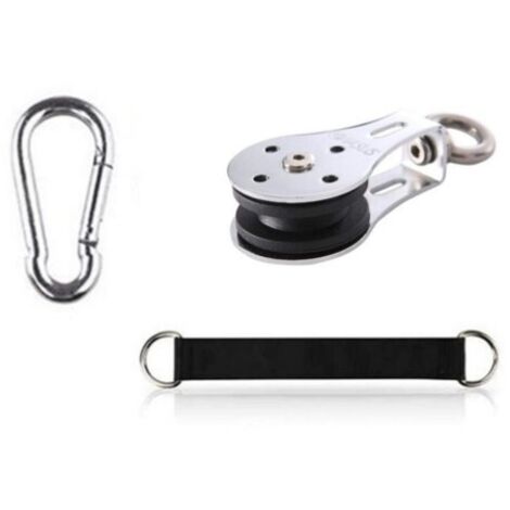 Polea de acero inoxidable, juego de poleas pequeñas, giro de 360 grados, polea de cable silenciosa, capacidad de carga de 800 lb, polea mecánica, color plateado